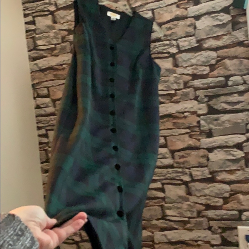 Talbots Petites Sz 10 Plaid Button Down Jumper